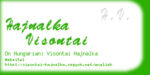 hajnalka visontai business card